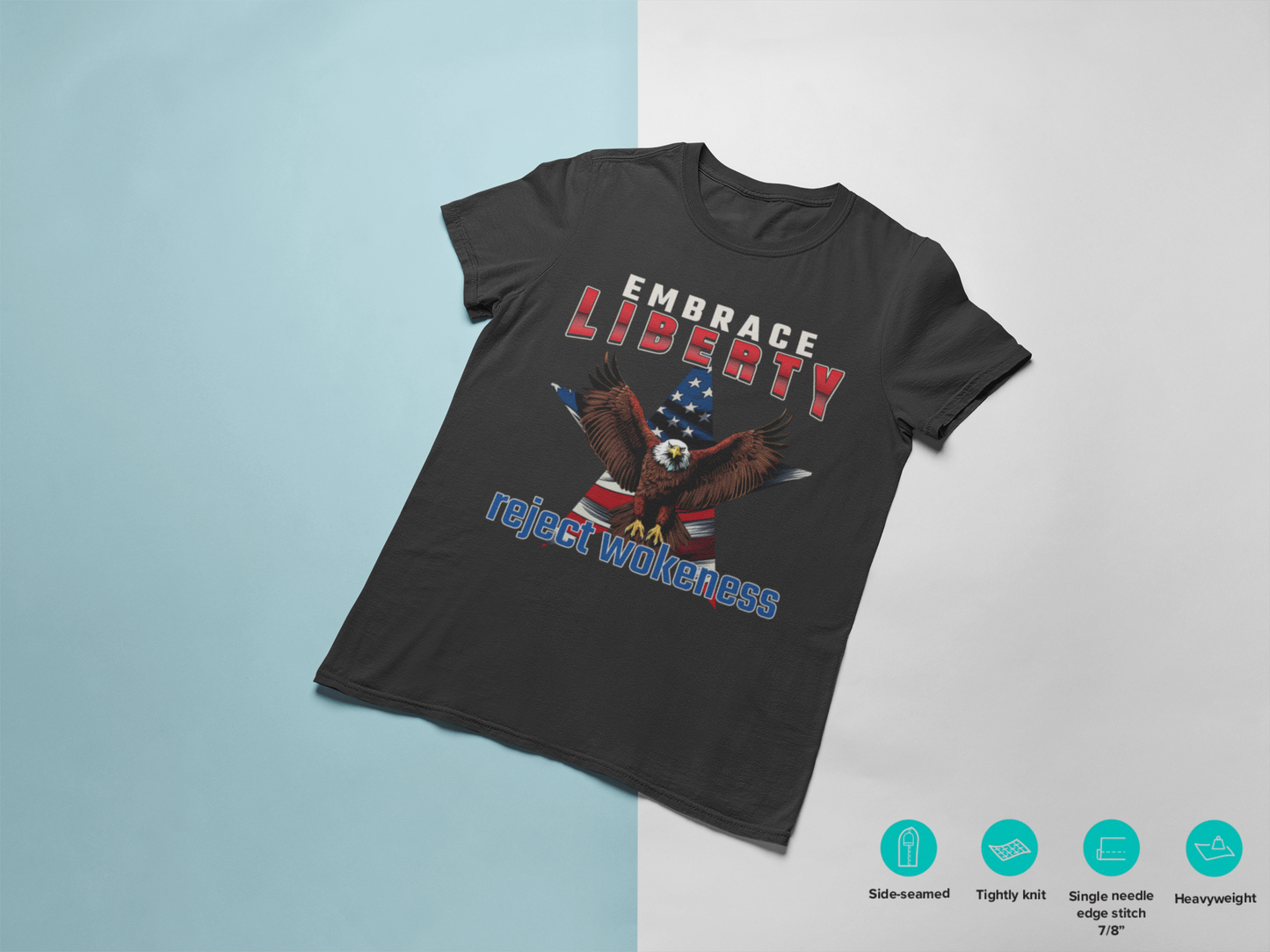 EMBRACE LIBERTY, reject wokeness - Men's Heavyweight T-Shirt