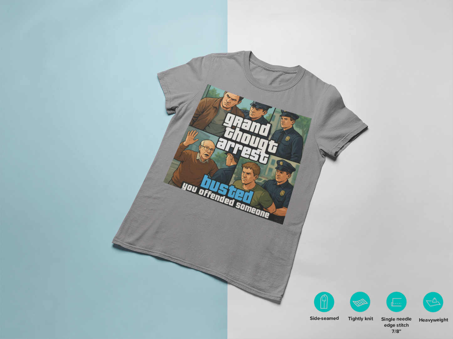 GTA GRAND THOUGHT ARREST - Men's Heavyweight T-Shirt