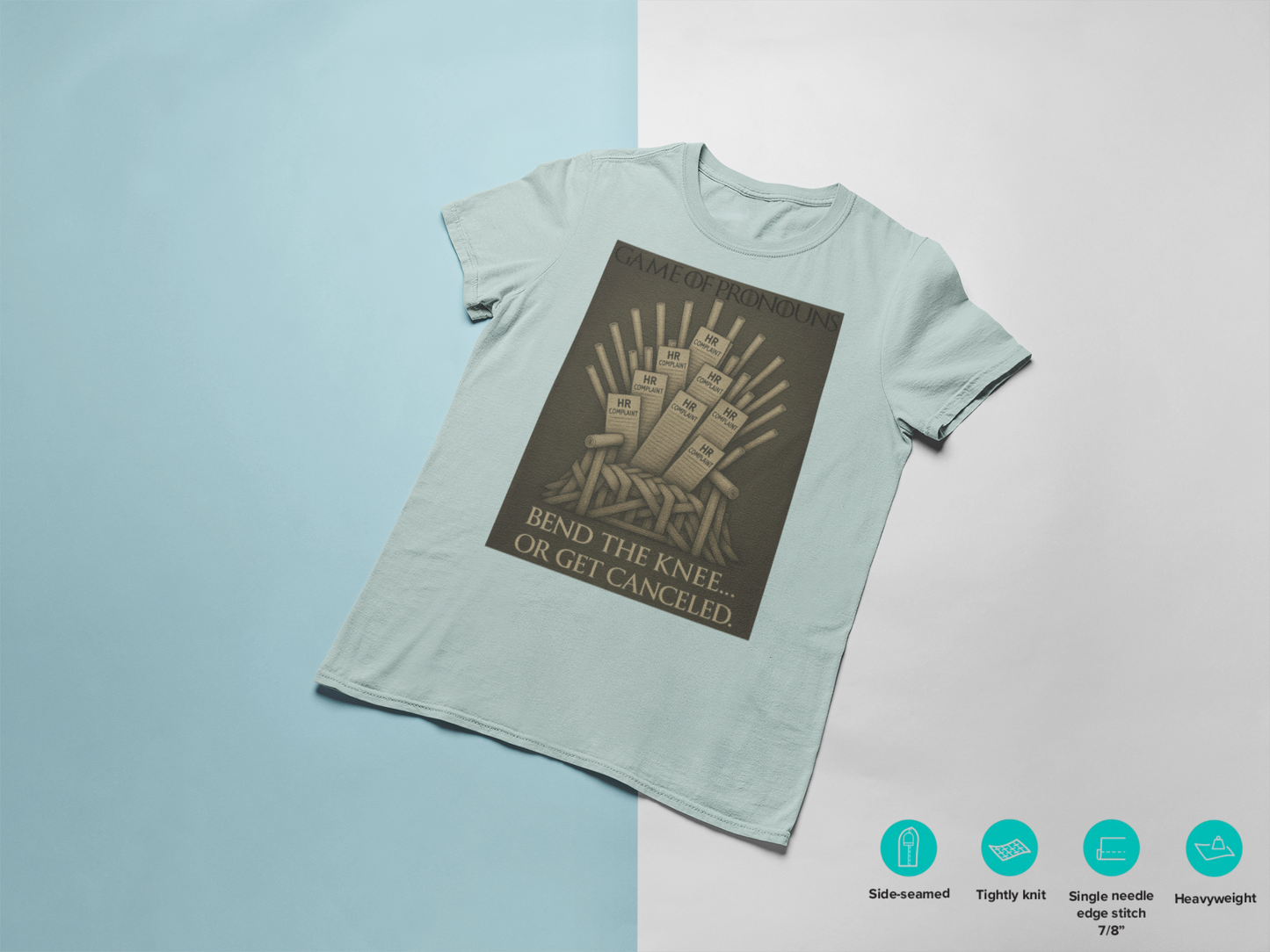 GAME OF PRONOUNS - Men's Heavyweight T-Shirt