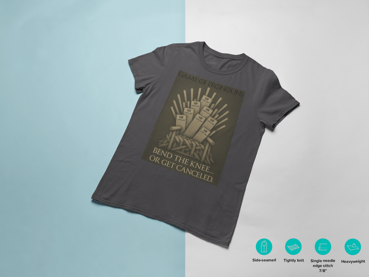 GAME OF PRONOUNS - Men's Heavyweight T-Shirt