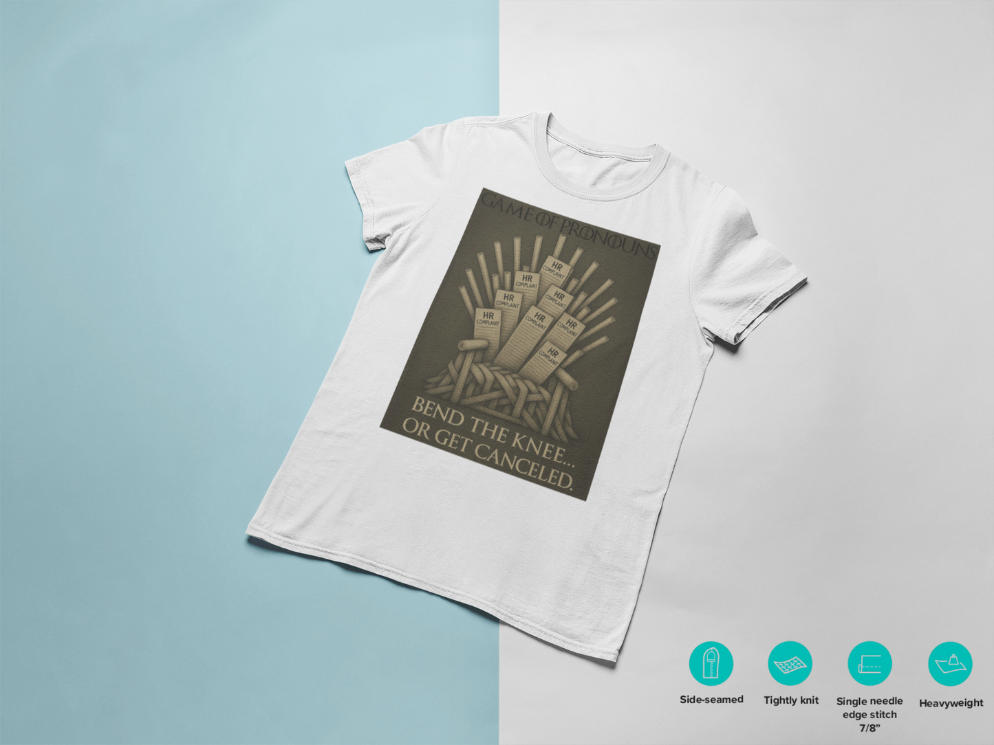 GAME OF PRONOUNS - Men's Heavyweight T-Shirt
