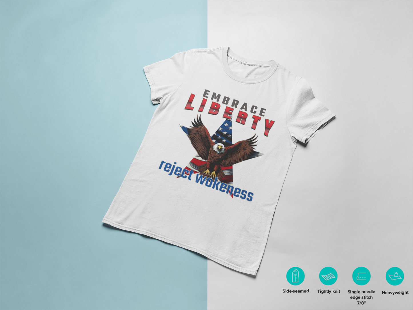 EMBRACE LIBERTY, reject wokeness - Men's Heavyweight T-Shirt